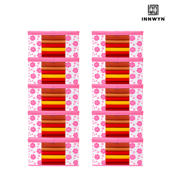 Pack of 10 Printed Saree Covers