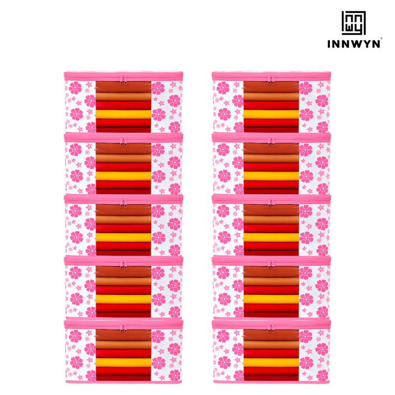Pack of 10 Printed Saree Covers