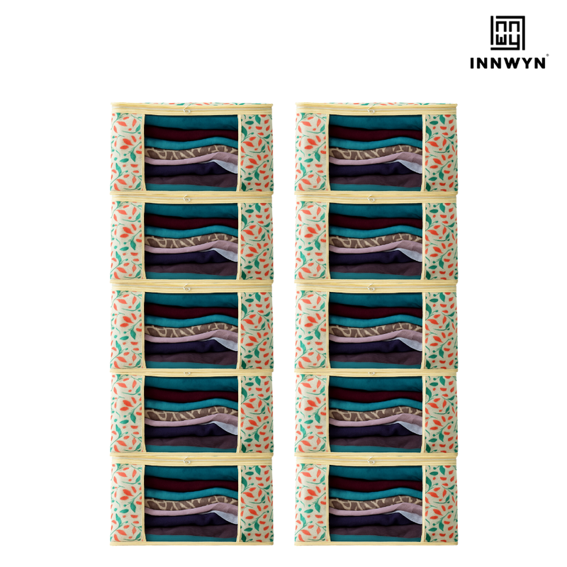 Pack of 10 Printed Saree Covers