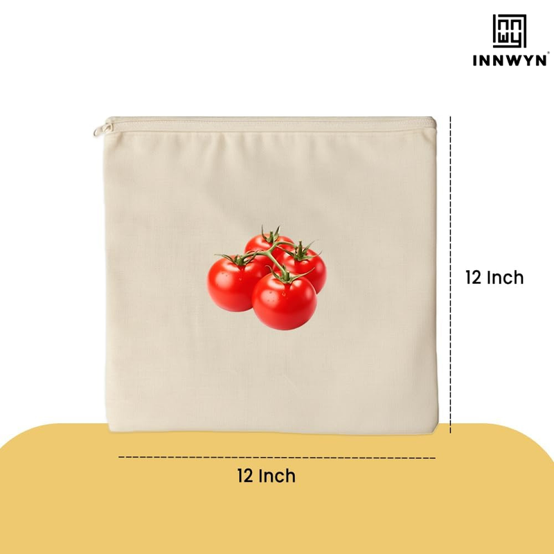Pack of 5 Cotton Vegetable Storage Bags