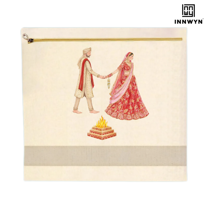 Bridal special Cotton saree cover with printing