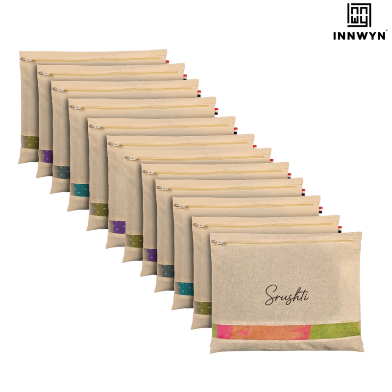 Personalized Pack of 12 Cotton Saree Covers