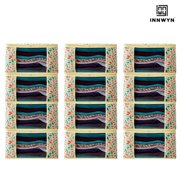 Pack of 12 Printed Saree Covers