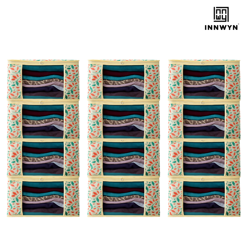 Pack of 12 Printed Saree Covers