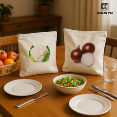 Pack of 10 Cotton Vegetable Storage Bags