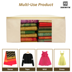 Pack of 3 Cotton Canvas Storage Bags