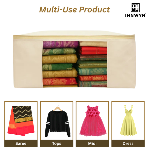 Pack of 6 Cotton Canvas Storage Bags