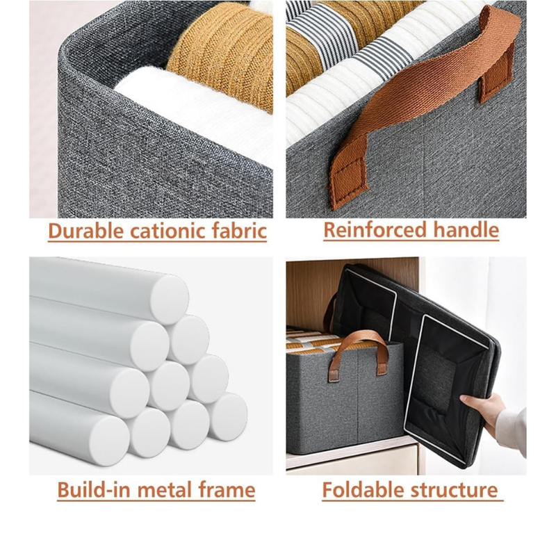 Pack of 8 Rectangle Storage Boxes