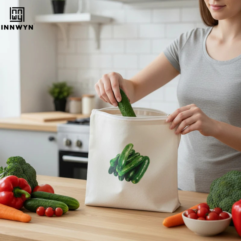 Pack of 15 Cotton Vegetable Storage Bags