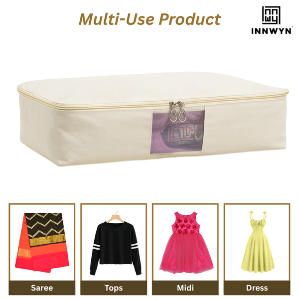Pack of 7 Cotton Canvas Storage Bags