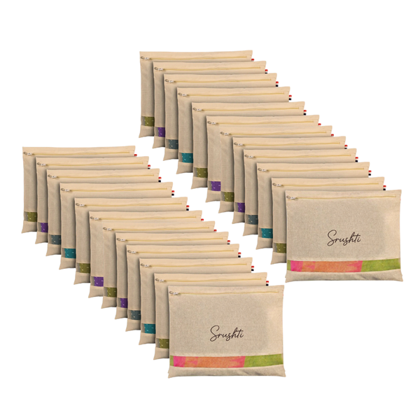 Personalized Pack of 24 Cotton Saree Covers
