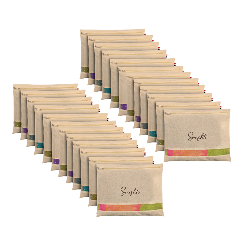 Personalized Pack of 24 Cotton Saree Covers