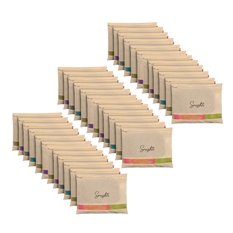 Personalized Pack of 32 Cotton Saree Covers