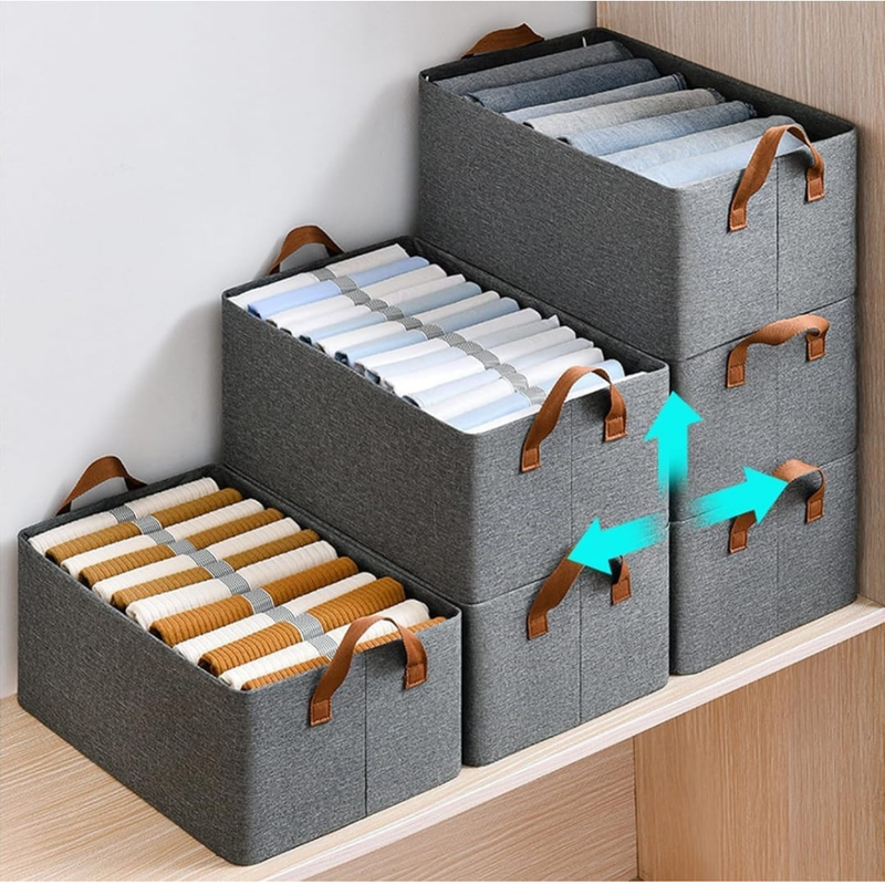 Pack of 8 Rectangle Storage Boxes