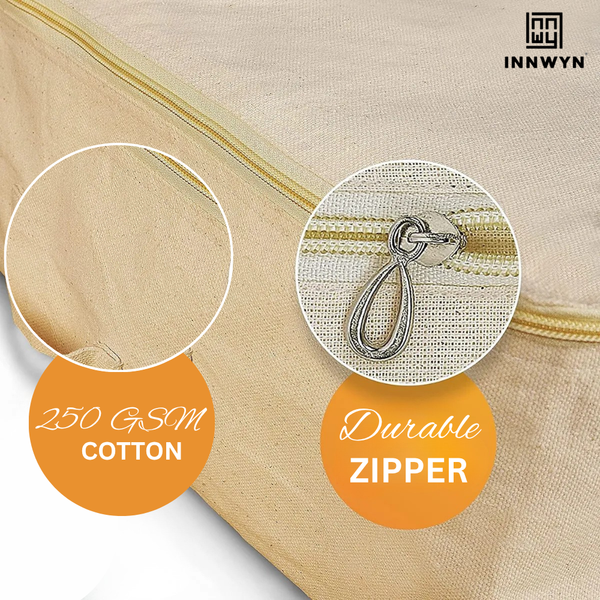 Pack of 6 Cotton Canvas Storage Bags