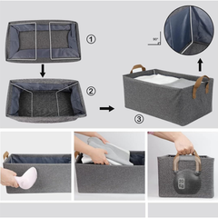 Pack of 6 Rectangle Storage Boxes