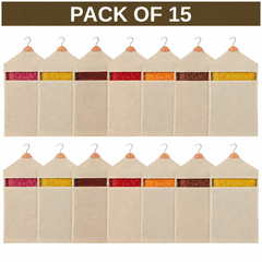 Pack of 15 Hanging Cotton Saree Covers