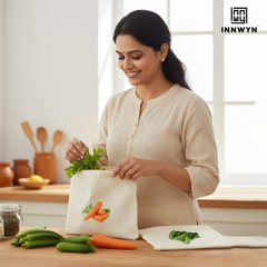 Pack of 15 Cotton Vegetable Storage Bags