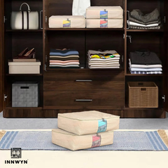Pack of 3 Cotton Canvas Storage Bags