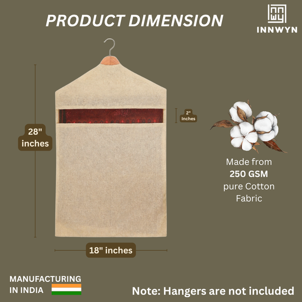 Pack of 30 Hanging Cotton Saree Covers