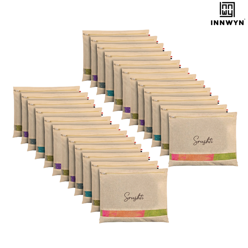 Personalized Pack of 24 Cotton Saree Covers