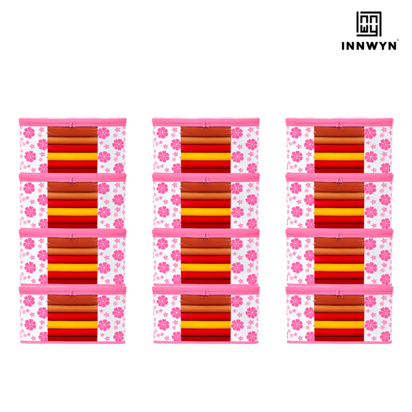 Pack of 12 Printed Saree Covers