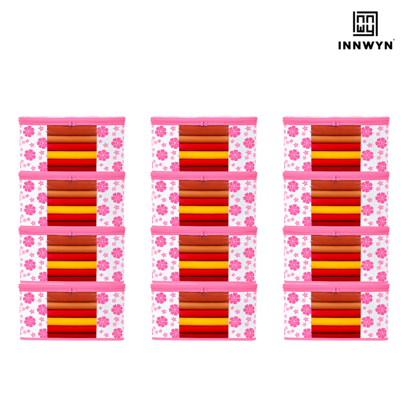 Pack of 12 Printed Saree Covers