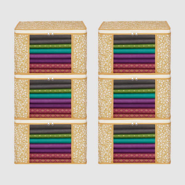 Pack Of 6 High Quality Printed Saree Cover