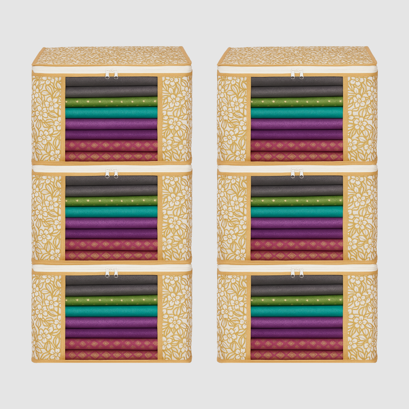 Pack Of 6 High Quality Printed Saree Cover
