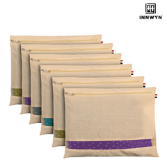 Pack of 6 Cotton Saree Storage Bags