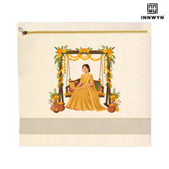 Bridal special Cotton saree cover with printing