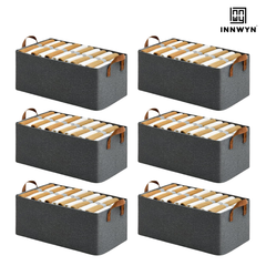 Pack of 6 Rectangle Storage Boxes