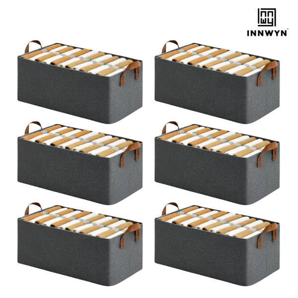Pack of 6 Rectangle Storage Boxes