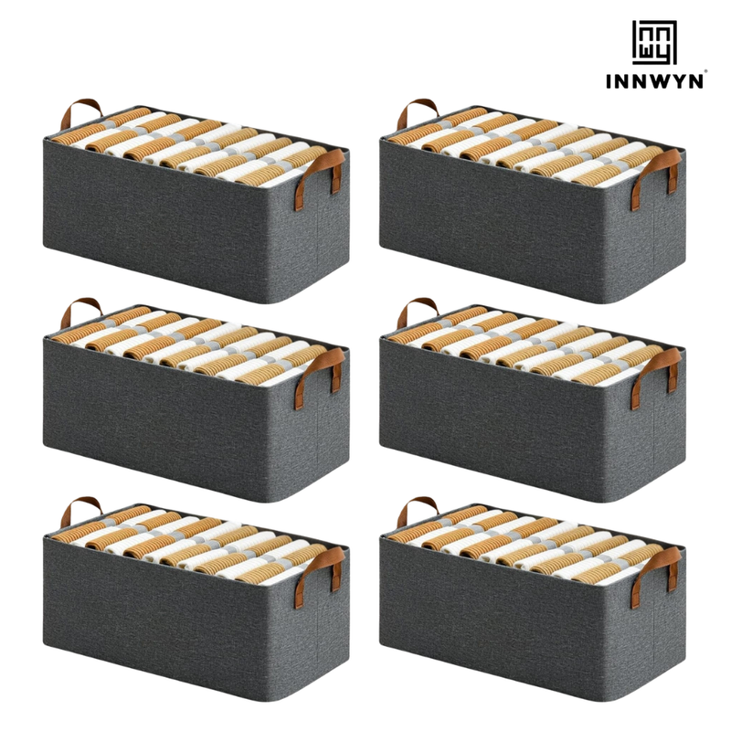 Pack of 6 Rectangle Storage Boxes