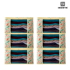 Pack of 6 Printed Saree Covers