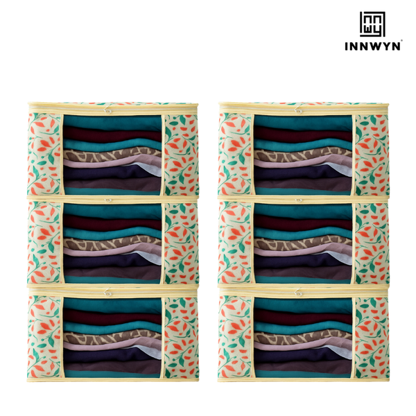 Pack of 6 Printed Saree Covers
