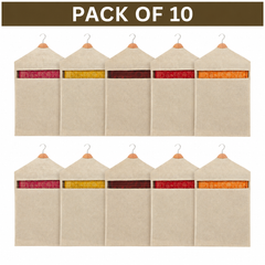 Pack of 10 Hanging Cotton Saree Covers