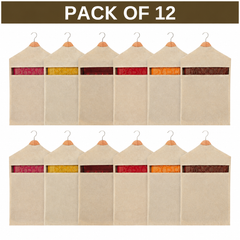 Pack of 12 Hanging Cotton Saree Covers