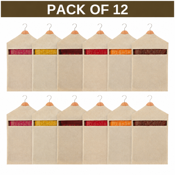 Pack of 12 Hanging Cotton Saree Covers