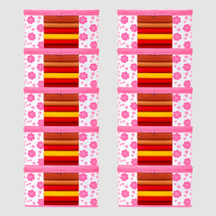 Pack of 10 Printed Saree Covers