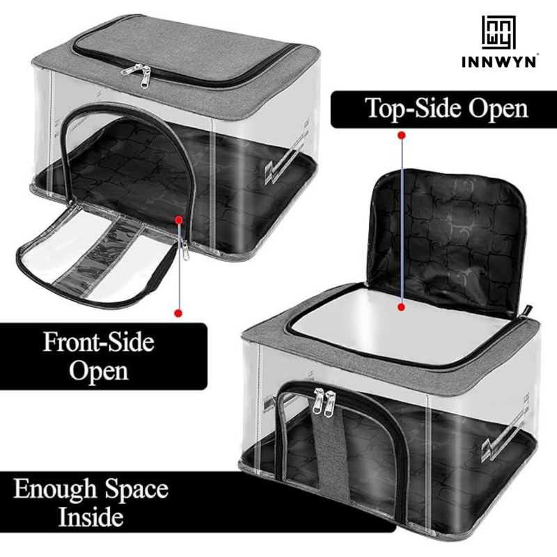 Pack of 4 Transparent Clothes Organizers
