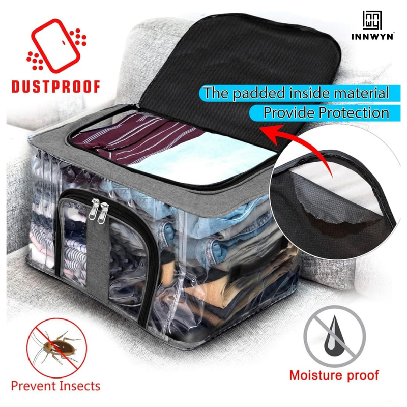 Pack of 4 Transparent Clothes Organizers