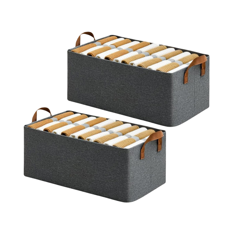 Pack of 2 Rectangle Storage Boxes