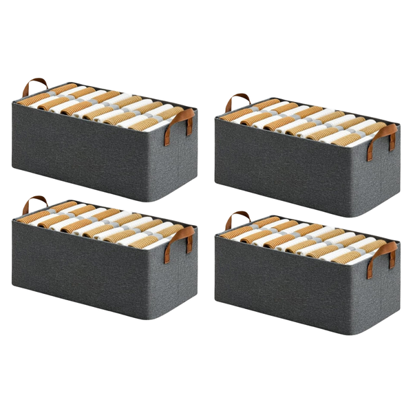 Pack of 4 Rectangle Storage Boxes