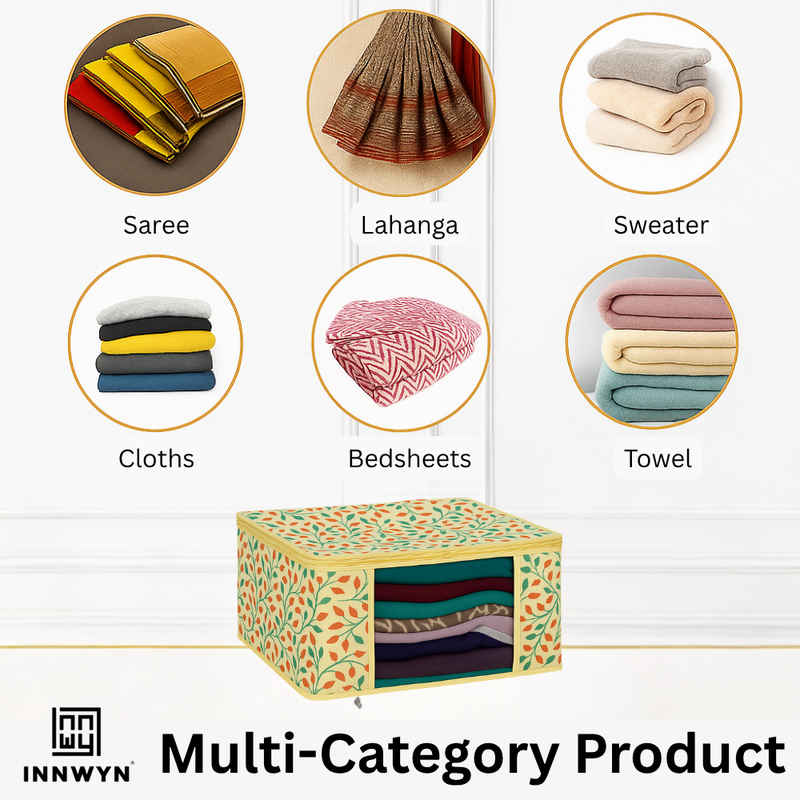 Pack of 6 Printed Saree Covers