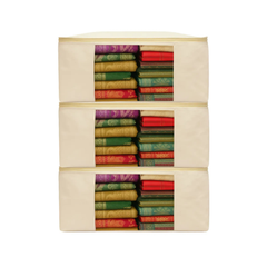 Pack of 3 Cotton Canvas Storage Bags