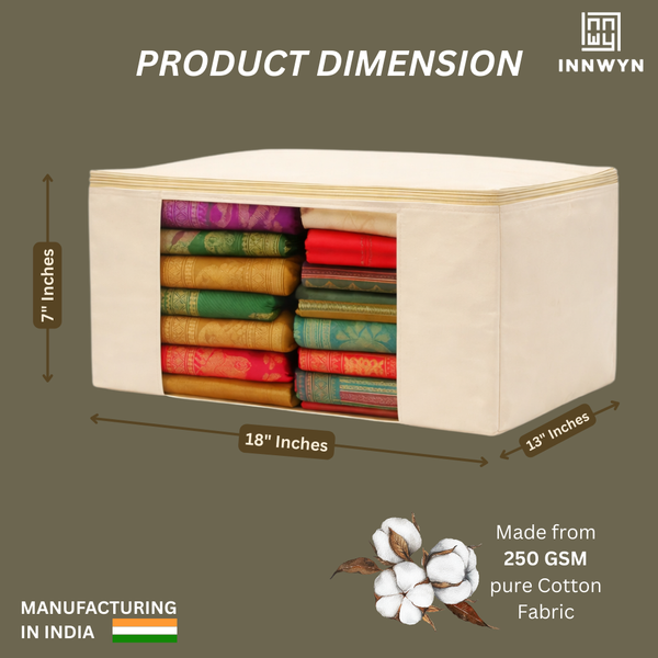 3 Storage Bags with 6 Saree Covers and 3 Hanging Covers