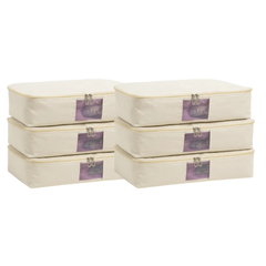 Pack of 6 Cotton Canvas Storage Bags