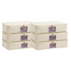 Pack of 6 Cotton Canvas Storage Bags