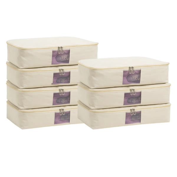 Pack of 7 Cotton Canvas Storage Bags